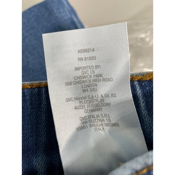 Isaac Mizrahi Live! Tall True Denim Pull On Crop Jeans Womens 4 Blue Indigo NEW - Picture 7 of 8